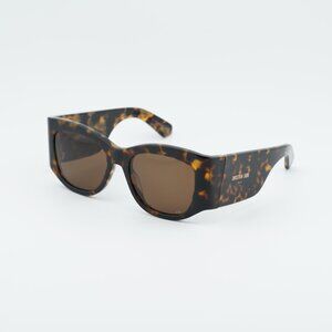 Dior DIORNUIT S1I 24F0 Sunglasses Havana Square Frame, Brown Lenses